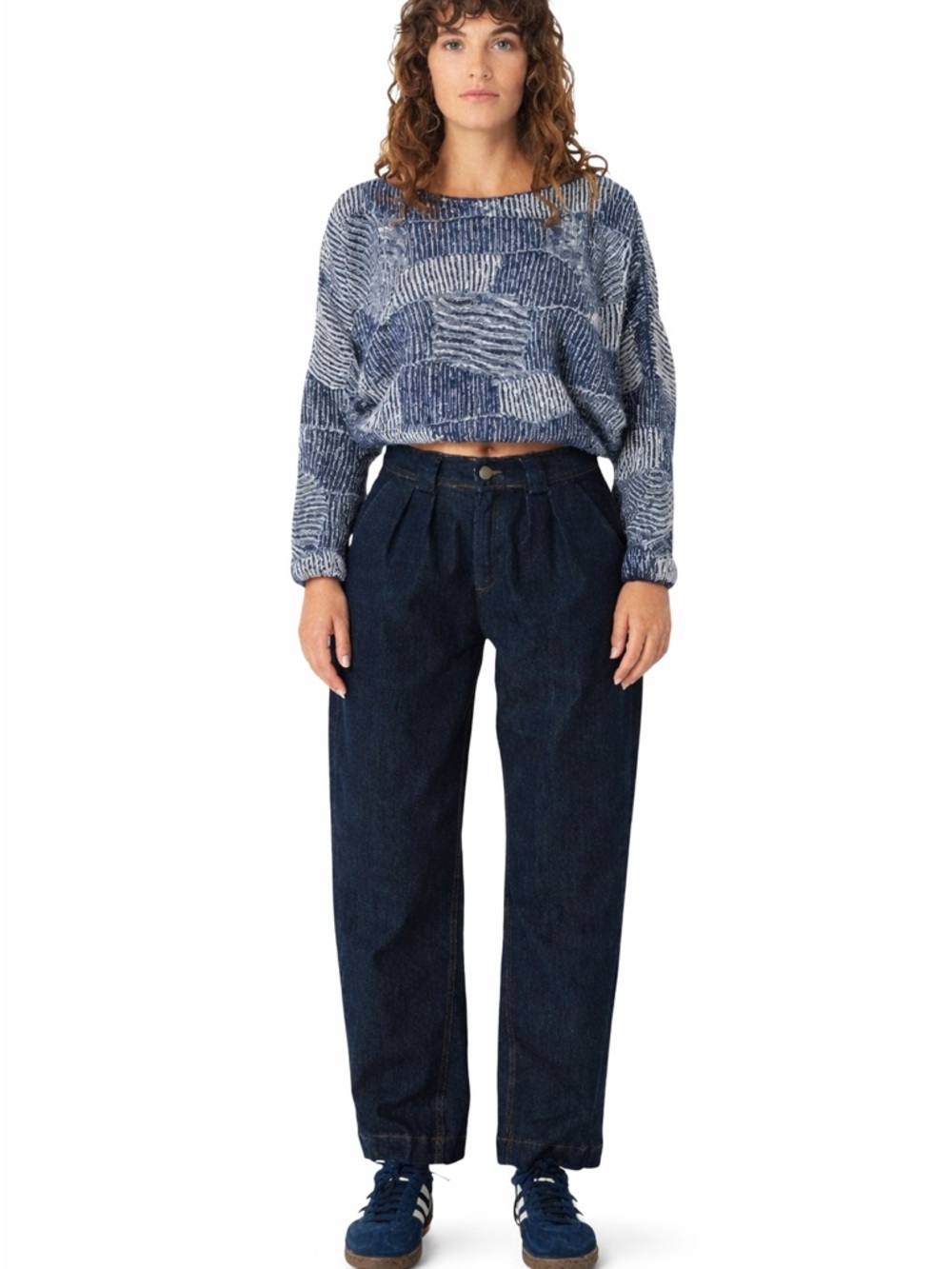 SKFK Amata Trouser Dark Denim Pleated High Rise Jeans NWT US 6 EU 38